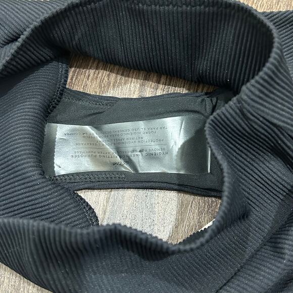 NWT Aerie Ribbed High Cut Cheeky Bikini Bottom Black Size XXS - Picture 7 of 7